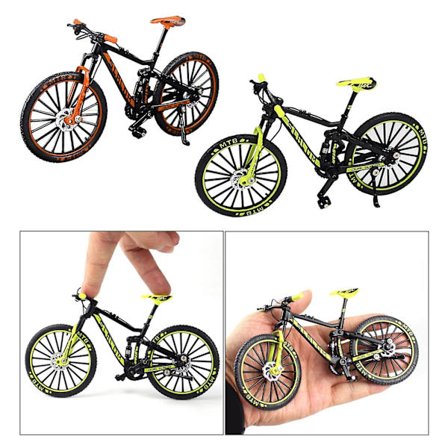 2x 1/10 Model af Mountainbike Cykel Legetøj Fingercykel Dekoration Håndværk Gaver