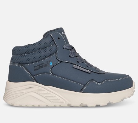 Skechers Vandtætte Sko - UNO Lite - Aqua Ave - Grå - Str. 38 med Air-Cooled Memory Foam Indersål