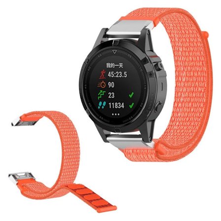 Garmin Fenix ​​6 / Fenix ​​5 nylon sløyfe klokkereim - Orange
