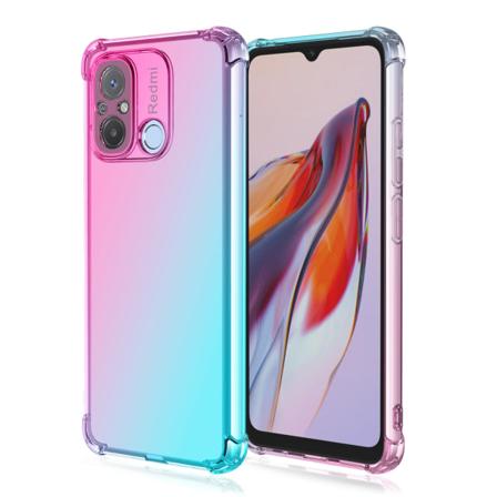 Air BagTPU-skal för Xiaomi Redmi 12C Rosa/Grön