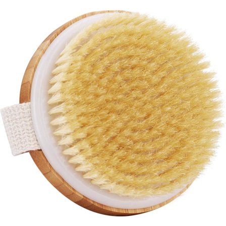 Dry Brushing Body Brush - Natural Bristle Body Exfoliator Scrub Skin Brush til bad og kropsarbejde