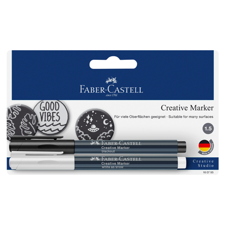 Faber-Castell Creative Marker Set Svart/Hvit