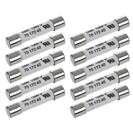 1000V 500MA 10 stk. 6.3X32mm Multifunktionel Praktisk Bærbar Hvid Keramisk Sikring til Multimeter