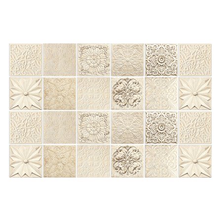 10x Kaiverrettu Taide Kuori ja Liimaa Seinätarra Liimattava Tausta Lattia Porras Tarrat Laattatarra