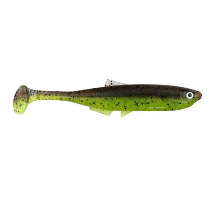 Köfi Bleak Shad 12cm (4-pack) - Green Pumpkin/ Chartreuse