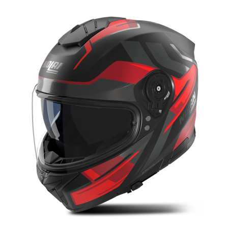 Nolan N80-8 Trittico Integralhjälm Svart/Röd/Antracit Matt L