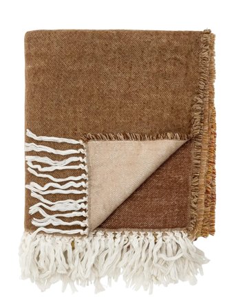 Bloomingville Ara Throw, Brown, Acrylic - Brown - 150X130CM