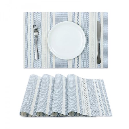 Underlägg Set om 6, Vävd Tvättbar Underlägg Place Mats för