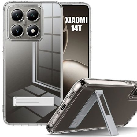 Siliconsskal för Xiaomi 14T - Stötabsorberande skydd med osynlig ställning