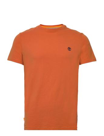 Ss Dunstan River Jersey Crew Tee Slim T-shirt Orange Timberland