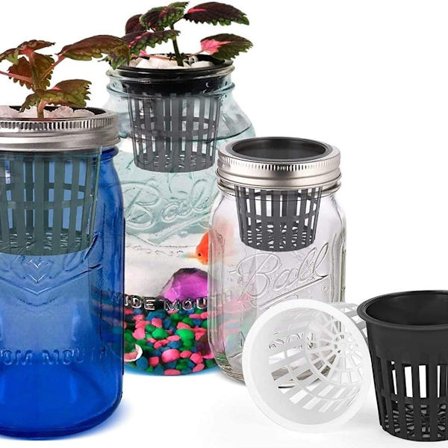 12 st 3 tum runda tunga nätkrukor med 3 tum nät