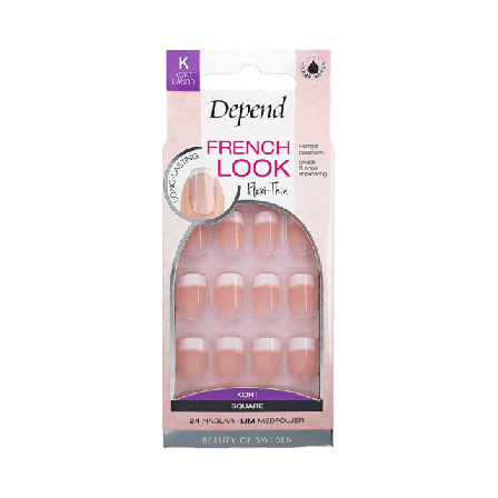 Depend French Look Rosa Kort Square Lösnaglar & dekoration Unisex 1 PCS