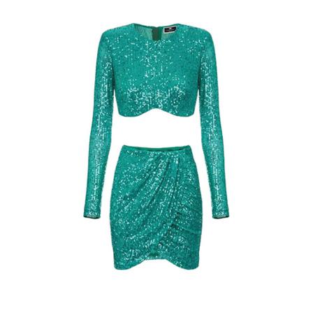 Elisabetta Franchi, Party Dresses Groen, Dames, Maat:S
