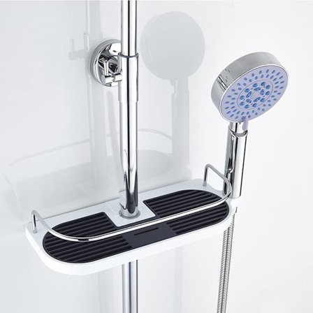 *Hylle for dusjskinne uten boring - Baderomsarrangørholder*