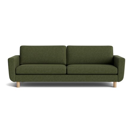 Haven 3-Sitzer-Sofa in Aragon Grün, modernes skandinavisches Design für hohen Sitzkomfort, zeitloser Stil, 86cm Höhe, ideal für Wohnzimmer.