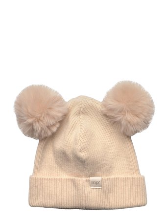 Bergen Hat - Pompons Beige Mp Denmark