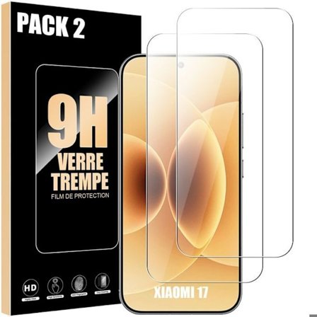 2 Tempered Glass til Xiaomi 17, 9H Ridsefast Transparent Beskyttelse