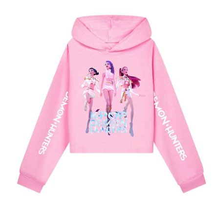 Kpop Demon Hunters -huppari tytöille, HUNTRX Graafinen Pullover & Collegepaita [Faya]