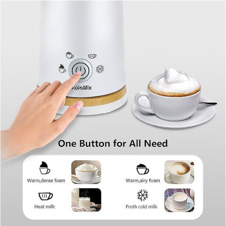 Mælkeskummer 4 i 1 Elektrisk Mælkeopvarmer Varmt Koldt Skum