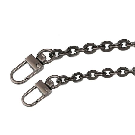 100/120cm Metallkjede Veske Stropper Vesker Tilbehør Kvinner Crossbody Veske Stropp Gun black