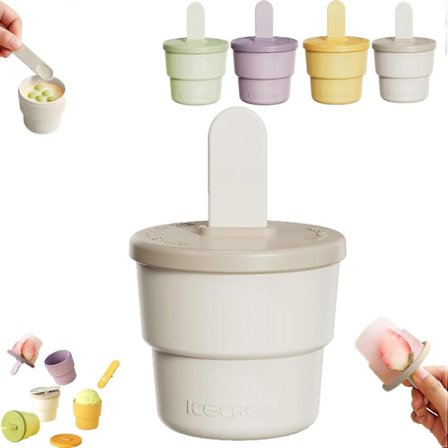 Silikone Bland og Match Is Legetøj 4-pak | Skimmelfri