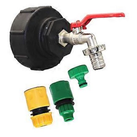 IBC-hana 3/4 tuuman IBC-sovitin S100x8 messinki IBC-palloventtiilihana sadevesitynnyrin säiliötarvikkeet