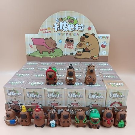 24-osainen kapybara jouluinen yllätyslaatikko joulukalenteri onnenamuletti koristeet lasten lahjat