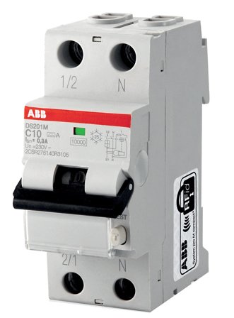 ABB 2CSR275180R1134 Jordfeilautomat 10 kA, C-karakteristikk, type A DS201M C13 A30, Stikkontakter & kabler