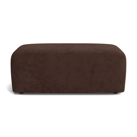 Messina puf - Ribcord Mørkebrun - 66x106x42cm - Komfortabel Fodskammel / Skammel - Mørkebrun Rib Corduroy Betræk - Stilfuldt Design - Perfekt til 