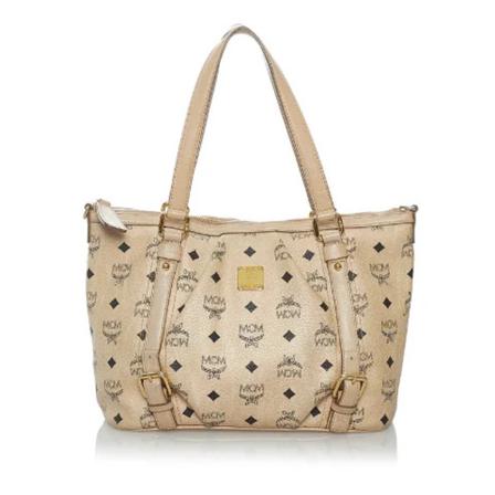MCM Pre-owned, Pre-owned Coated canvas totes Beige, Dames, Maat:ONE Size