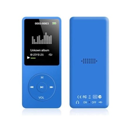 Kannettava häviötön Bluetooth MP3-soitin FM-radiotallennin opiskelijoille, erittäin ohut, 8 Gt, kuninkaallinen sininen Cuich