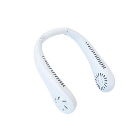 Q59 Bærbar håndholdt tegneserie elektrisk vifte Led lys hengende hals usb ladekjøler for innendørs utendørs