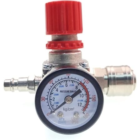 Tryckregulator, 1/4" Tryckregleringsventil med hane/hona-anslutning Justerbar tryckventil för luftkompressor