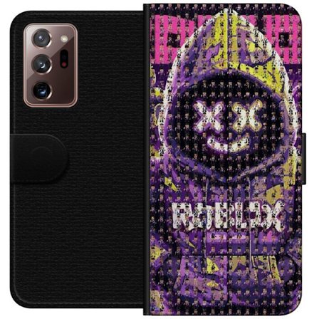 Kompatibelt Plånboksfodral till Samsung Samsung Galaxy Note20 Ultra Roblox huvtröja designad med hundratals små Roblox-figurer, kreativ mosaikdesig