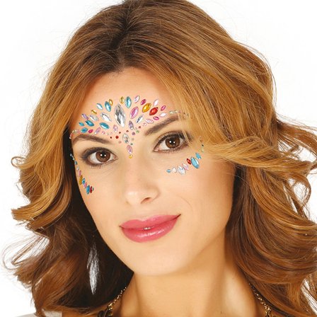 Face Jewels Flerfarget