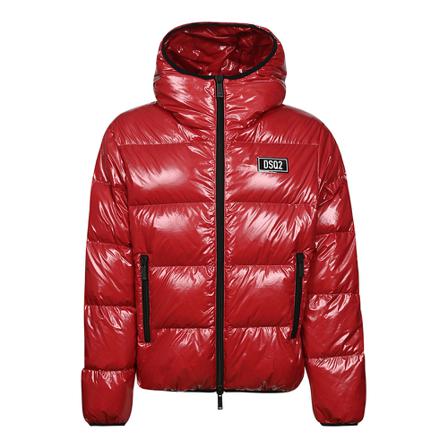 Dsquared2 Logo Patch Hooded Jakke Rød, Herre