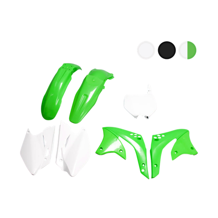 Kit Plastiche Rtech Verde-Bianco - Kawasaki KX 450F 2006-2008