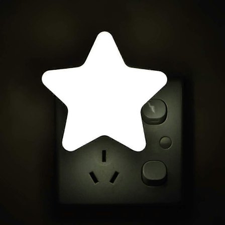 LED Natlampe Stikkontakt Stjernelampe med Skumringssensor Meget god til Børneværelse Trappeopgang Soveværelse Køkken Orientering Lys