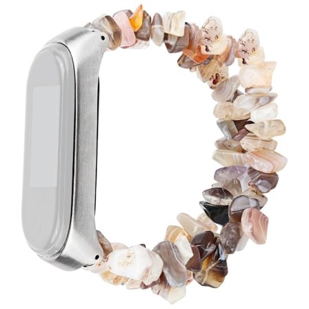 Xiaomi Mi Smart Band 6 / 5 naturstenar snyggt klockarmband - Khaki