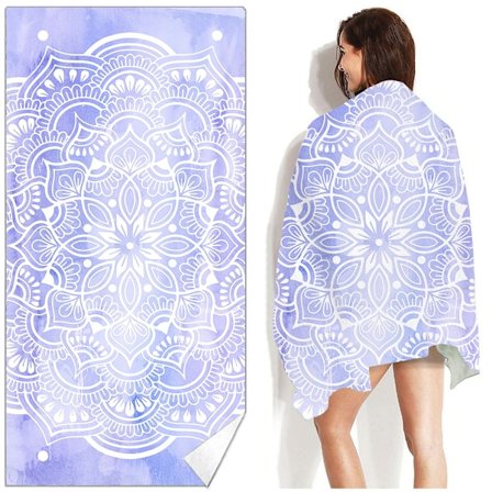 Boho Mandala Surf Poncho Mikrofiber Badehåndklæde Tørremåtte Ups Strandhåndklæder Dækker Kvinder Hurtig Strandhåndklæder Voksen