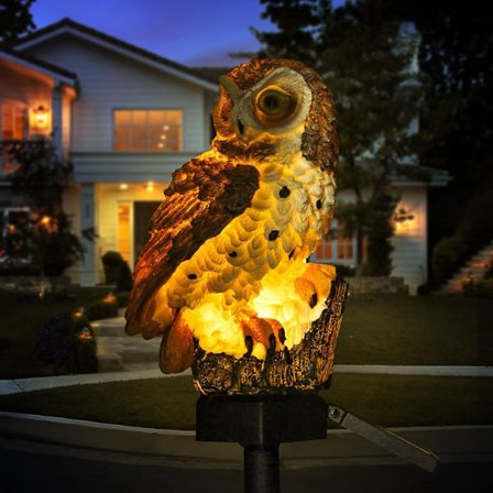 LED Solar Hage Lamper Flamingo Ugle Form Vanntett Utendørs Lys