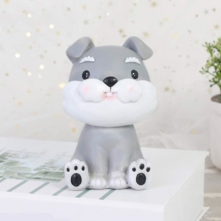 Morsom brilleholder-stativ for hjemmekontorinnredning - Schnauzer