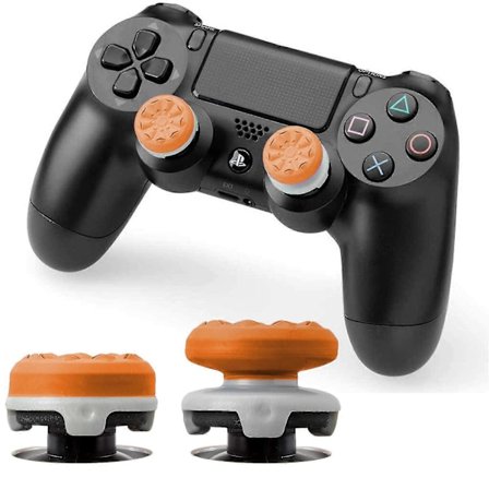 2 st Joystickgrepp för PS5 PS4-handkontroll, Silikon Tumgrepp Kåpor Skydd Analog Spak för Playstation 5, Playstation 4-handkontroll - Perfekt