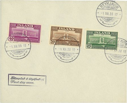 Island 1938 - AFA 202-204 - FDC