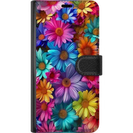 Yhteensopiva Lompakkokotelo Samsung Galaxy S24 FE Gerbera Kukat Värikäs Koriste Kukka Motiivi Suosittu Kotisisustus Väririkas Seinätaide Suunnittelu
