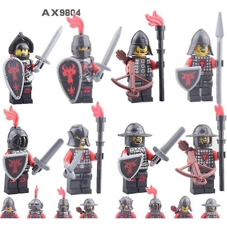 Byggeklodser er kompatible med små partikel byggeklodser minifigurer romerske riddere middelalderlige riddere