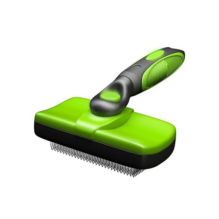 Selvrensende Slicker-børste, hundebørste / kattebørste for røyting og pelsstell, røyteverktøy for kjæledyr - fjerner skånsomt lang og løs underpels, 