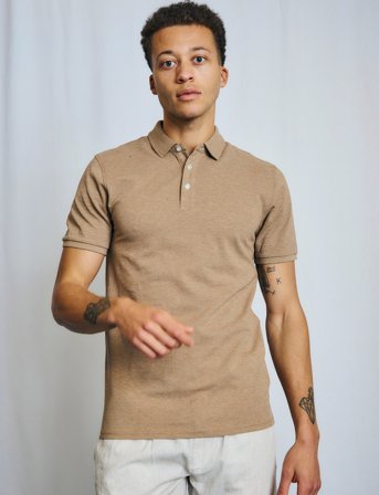 Bruun & Stengade Bs Taketomi Regular Fit Polo Shirt - Brown - XXXL