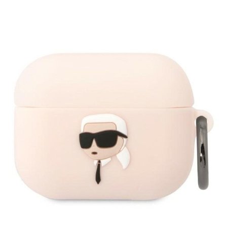 Karl Lagerfeld KLAPRUNIKP AirPods Pro cover pink/pink Silikone Karl Head 3D