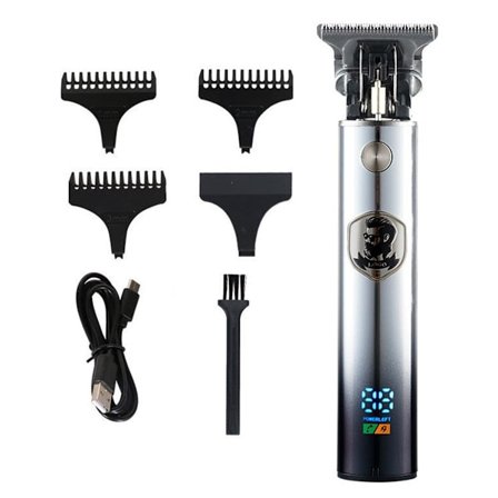 Professionell hårklippare för män T-blad Trimmer och Grooming Kit Silver KLB